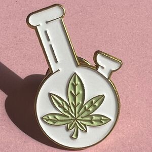 Weed Leaf Enamel Pin